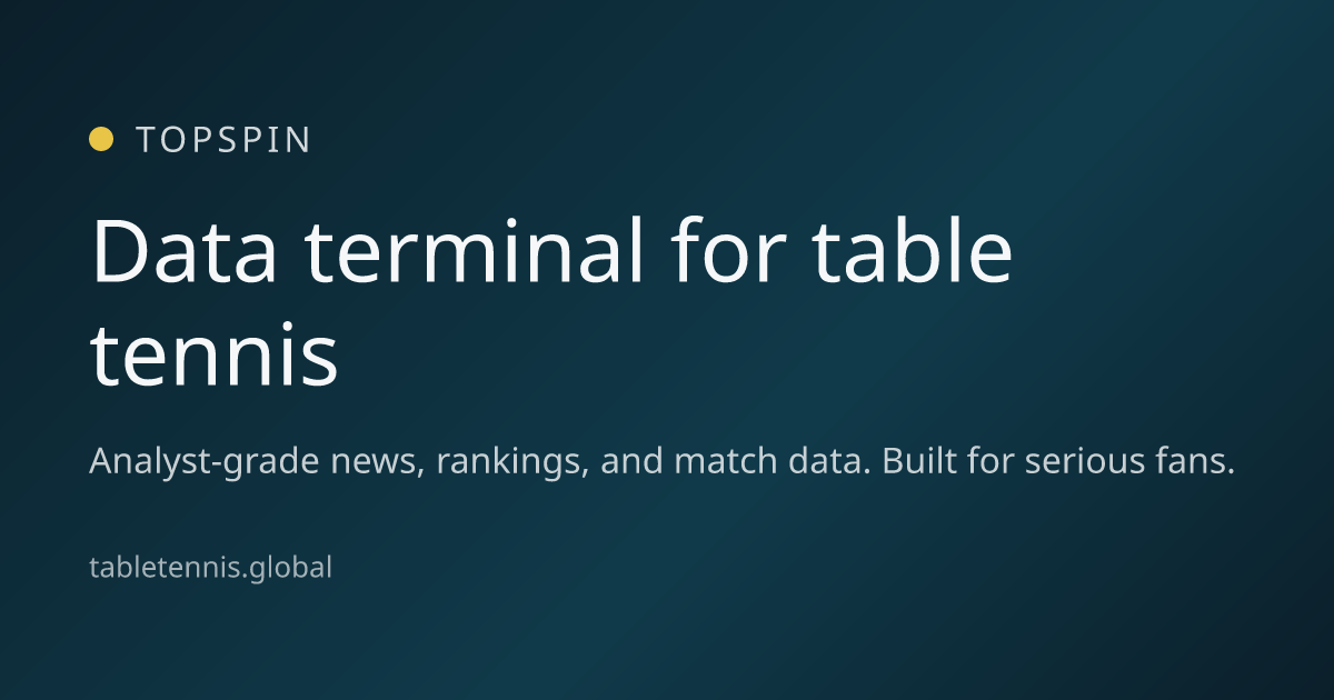 ITTF table tennis rankings · Topspin